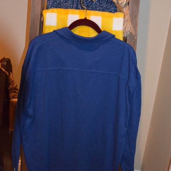 Vineyard Vines NWT Popover Long Sleeve Polo Size XL Blue - Picture 4 of 4